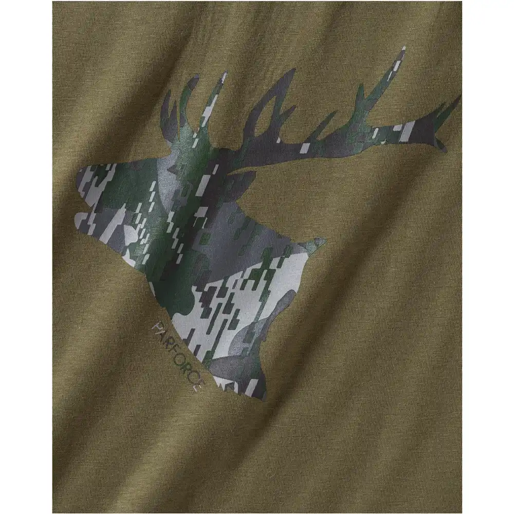 T-Shirt Camo Hirsch Oliv