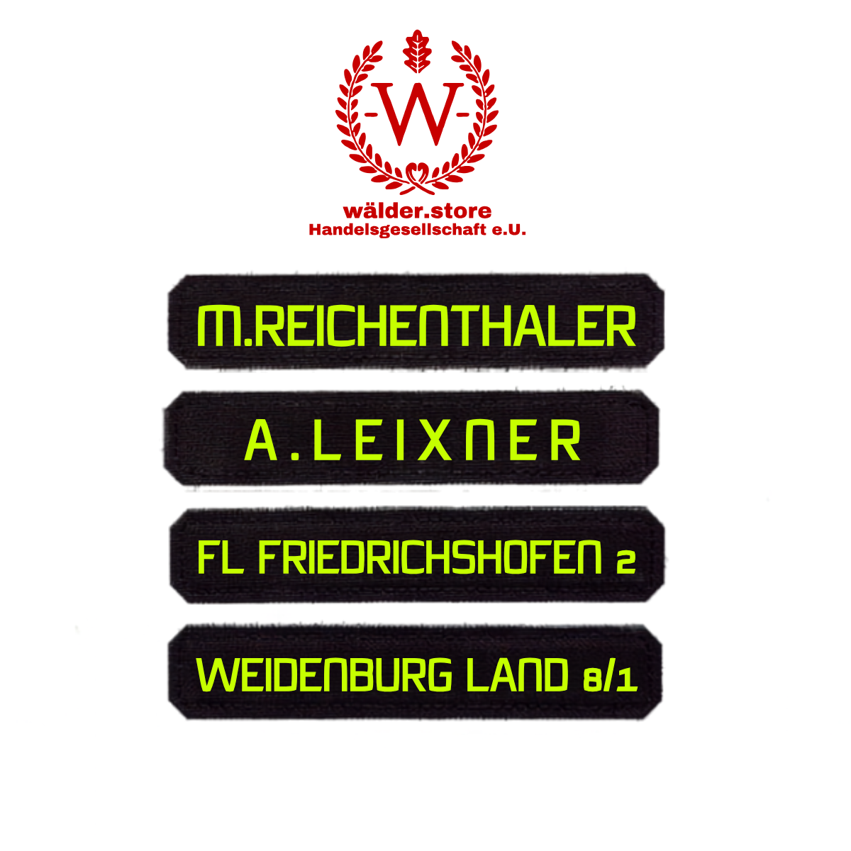 Klett Namensschild 135mm x 25mm (Feuerwehr)